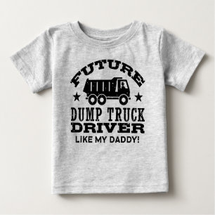 T-shirt Pour Bébé Futur Chauffeur De Camion De Sauts Comme Mon Père