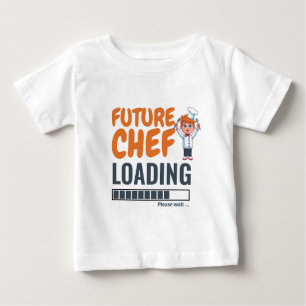 T-shirt Pour Bébé Futur Chef Chargement Blanc Drôle Faire Votre Prop