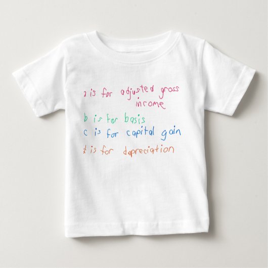 T-shirt Pour Bébé Futur comptable (Devant)