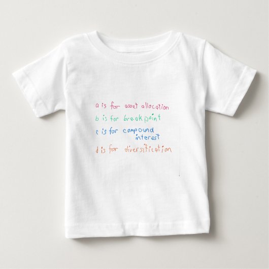 T-shirt Pour Bébé Futur conseiller financier (Devant)