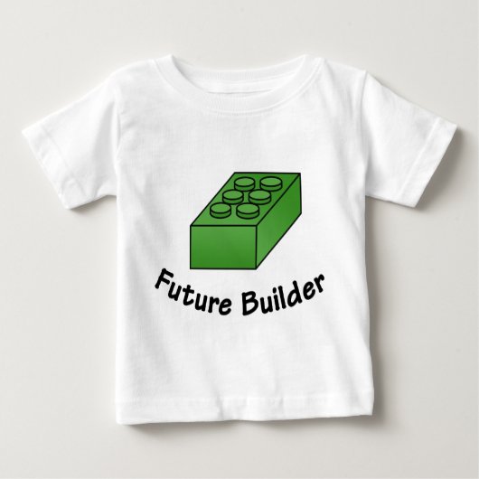 T-shirt Pour Bébé Futur constructeur drôle - illustrations de bloc (Devant)
