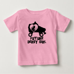 T-shirt Pour Bébé Futur Derby Girl, Roller Sking design pour enfants
