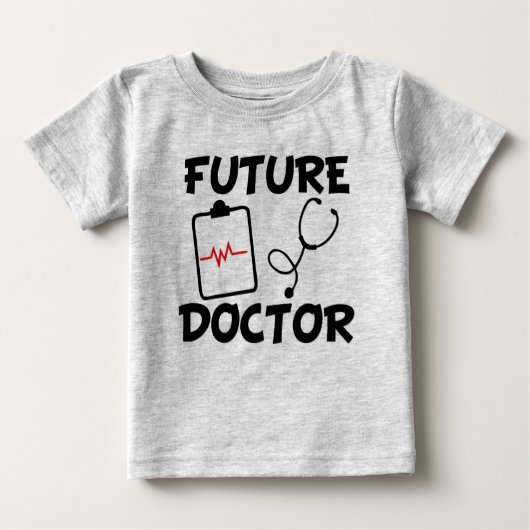 T-shirt Pour Bébé Futur docteur mignon bébé drôle (Devant)