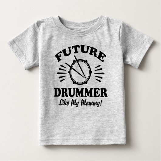 T-shirt Pour Bébé Futur Drummer Comme Ma Maman (Devant)