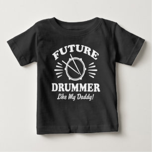 T-shirt Pour Bébé Futur Drummer Comme Mon Père