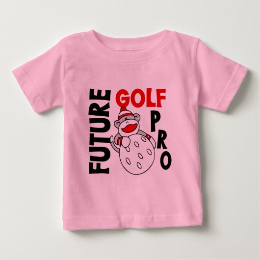 T-shirt Pour Bébé Futur Golf Pro Sock Monkey (Devant)