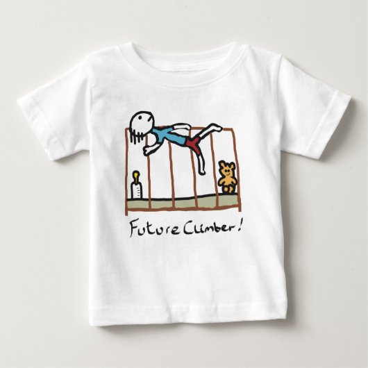 T-shirt Pour Bébé Futur grimpeur (Devant)