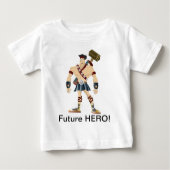 T-shirt Pour Bébé Futur héros ! (Devant)