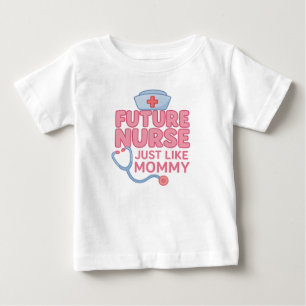 T-shirt Pour Bébé Futur Infirmière Comme Maman