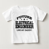 T-shirt Pour Bébé Futur ingénieur électrique (Devant)