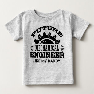 T-shirt Pour Bébé Futur Ingénieur Mécanique Comme Mon Papa