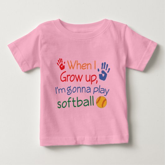 T-shirt Pour Bébé Futur joueur de base-ball (Devant)