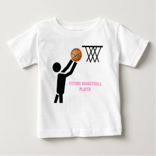 T-shirt Pour Bébé Futur joueur de basket avec balle personnalisée