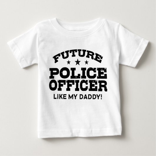 T-shirt Pour Bébé futur officier de police (Devant)
