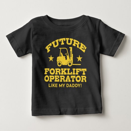 T-shirt Pour Bébé Futur Opérateur De Remorquage Comme Mon Papa (Devant)