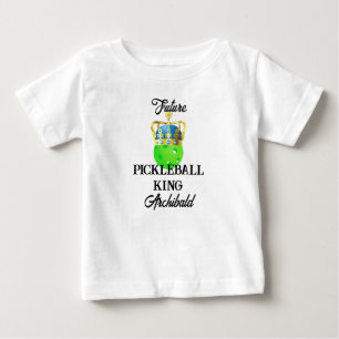 T-shirt Pour Bébé Futur Pickleball King Baby Green Ball en Couronne