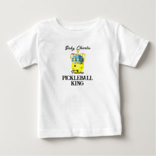 T-shirt Pour Bébé Futur Pickleball King Yellow Baby Personnalisé