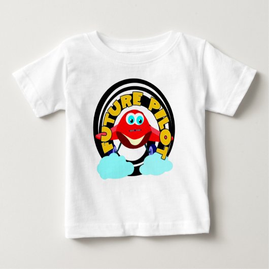 T-shirt Pour Bébé Futur pilote (Devant)