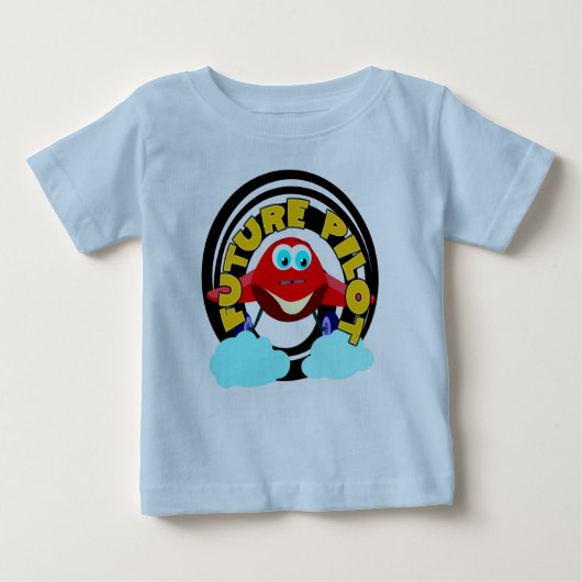 T-shirt Pour Bébé Futur pilote (Devant)
