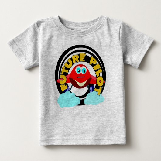 T-shirt Pour Bébé Futur pilote (Devant)