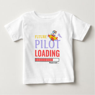 T-shirt Pour Bébé Futur pilote Chargement Humour Personnalisé Garçon