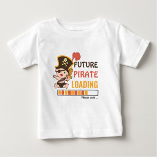 T-shirt Pour Bébé Futur Pirate Chargement mignon fête d'anniversaire