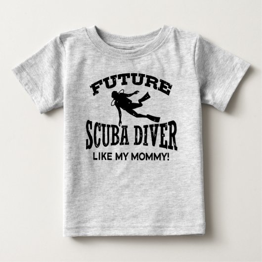 T-shirt Pour Bébé Futur Plongeur Scuba Comme Ma Maman (Devant)