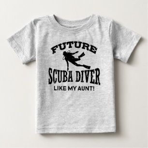 T-shirt Pour Bébé Futur Plongeur Scuba Comme Ma tante