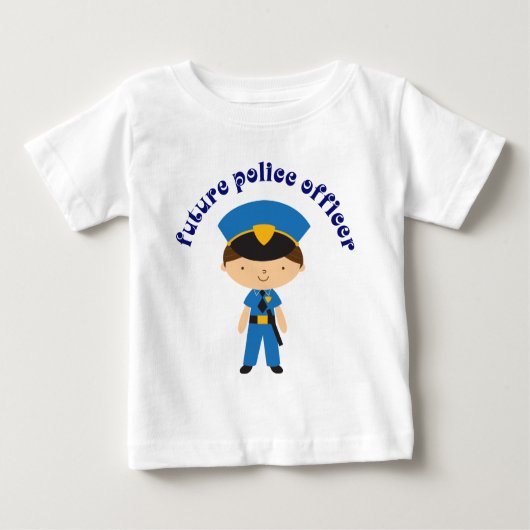 T-shirt Pour Bébé Futur policier (Devant)