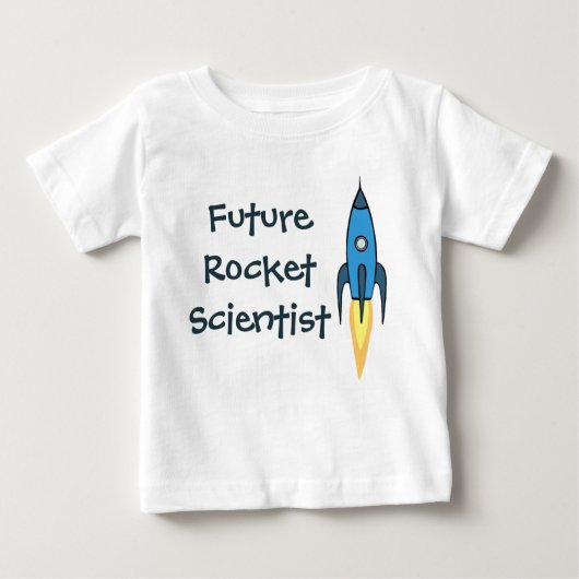 T-shirt Pour Bébé Futur Rocket Scientifique Blue Space Boy Drôle (Devant)