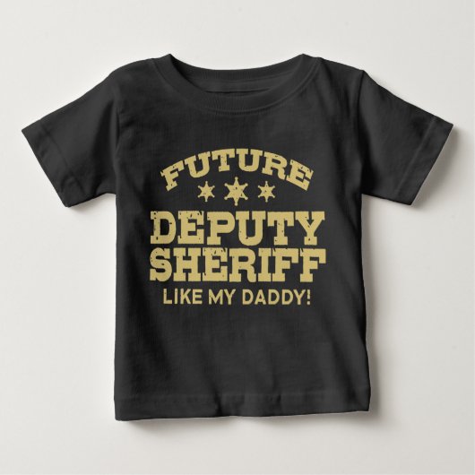T-shirt Pour Bébé futur shérif adjoint (Devant)