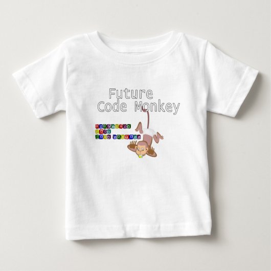T-shirt Pour Bébé Futur singe de code (Devant)