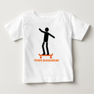 T-shirt Pour Bébé Futur skateboardeur planche à roulettes personnali