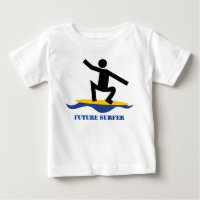 Futur surfer, surfer sur une planche de surf perso