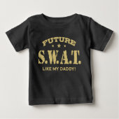 T-shirt Pour Bébé Futur Swat Comme Mon Papa (Devant)