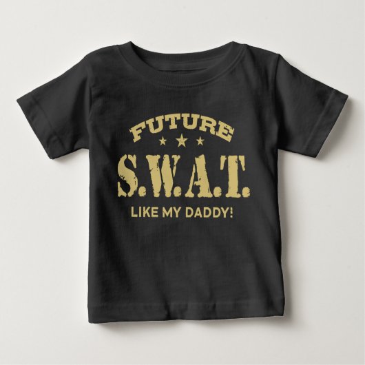T-shirt Pour Bébé Futur Swat Comme Mon Papa (Devant)