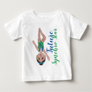 T-shirt Pour Bébé Futur Synchro Star Bleu nageuse synchronisée fille