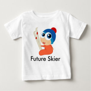 T-shirt Pour Bébé Futur tee - shirt de raglan de bébé de skieur