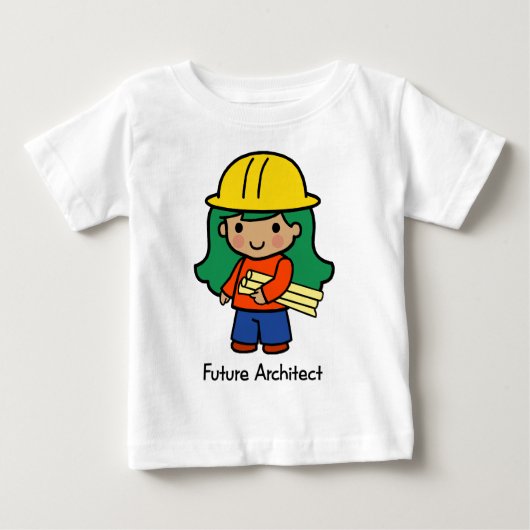T-shirt Pour Bébé Future Architecte - Fille (Devant)