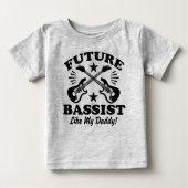 T-shirt Pour Bébé Future Bass Player Comme Mon Père (Devant)
