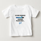 T-shirt Pour Bébé Future engineer Loading  Please Wait...,baby gift  (Devant)