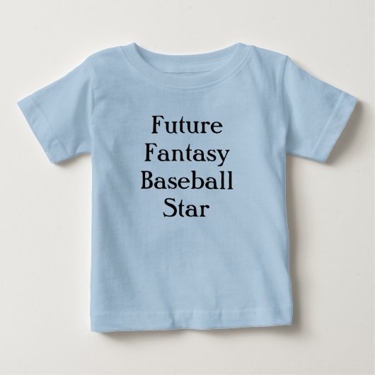 T-shirt Pour Bébé Future étoile de base-ball d'imaginaire (Devant)