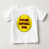T-shirt Pour Bébé Future étoile du base-ball (Devant)