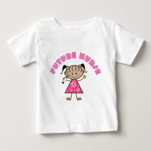 T-shirt Pour Bébé Future infirmière mignonne (Devant)