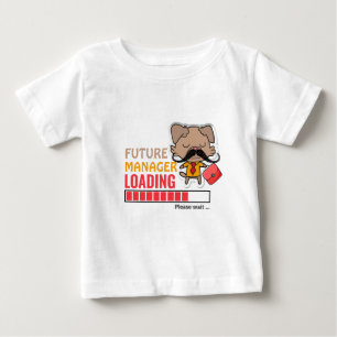 T-shirt Pour Bébé Future Manager Chargement Funny Chien fête d'anniv