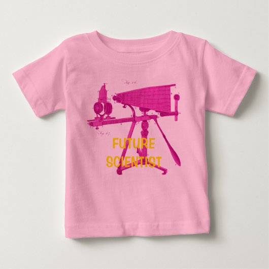 T-SHIRT POUR BÉBÉ FUTURE SCIENTIFIQUES MICROSCOPE DU 18ÈME SIÈCLE (Devant)