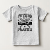 T-shirt Pour Bébé Future Softball Player (Devant)
