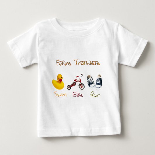 T-shirt Pour Bébé Future Triathlète (Devant)