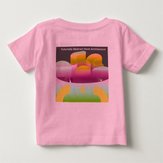 T-shirt Pour Bébé Futuristic Abstract Neon Architecture (Dos)