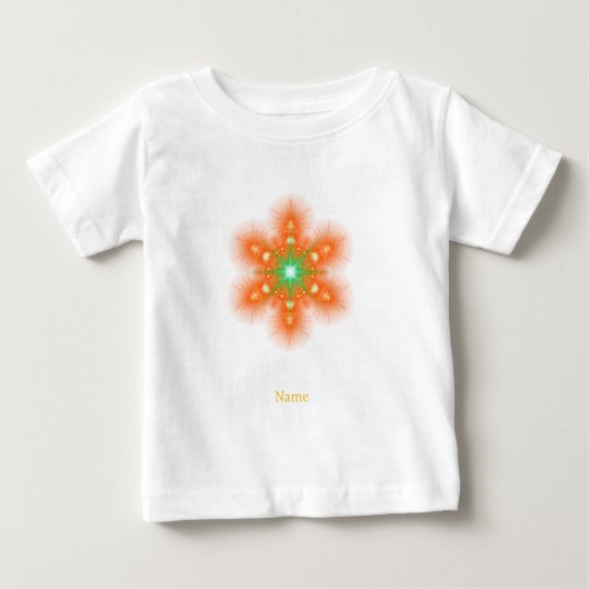 T-shirt Pour Bébé Futuristic Neon Glow Flower Graphic (Devant)